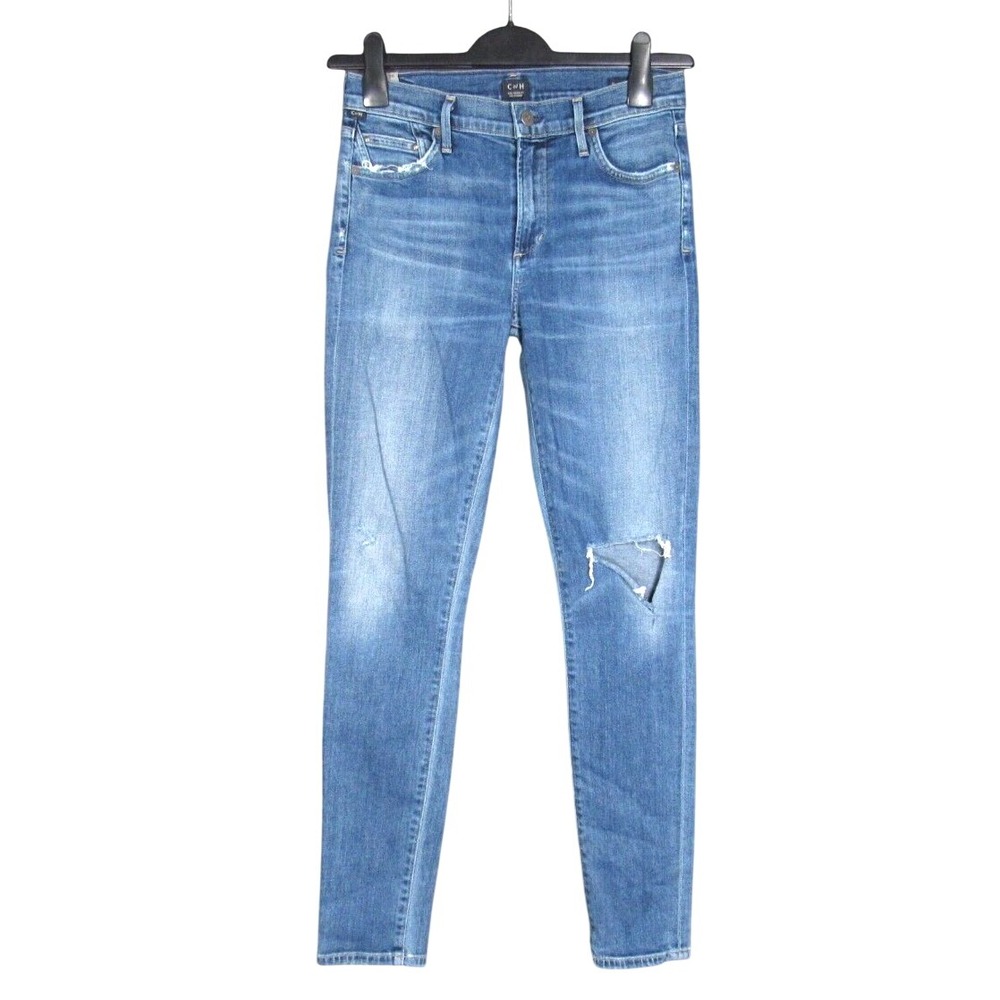 CITIZENS OF HUMANITY Rocket HIGH RISE Skinny DISTRESSED/DESTROYED Denim Jeans 28